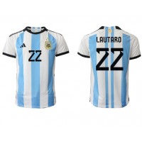 Camiseta Argentina Lautaro Martinez #22 Primera Equipación Mundial 2022 manga corta